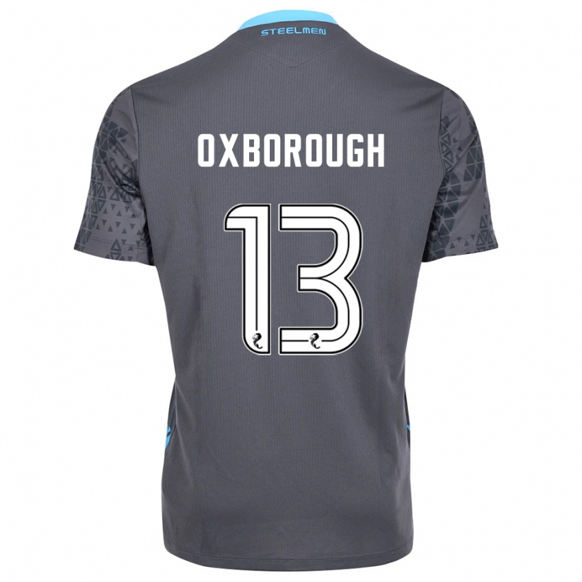 גברים Aston Oxborough #13 לבן אפור חולצת שוער 2025/26 חולצה קצרה