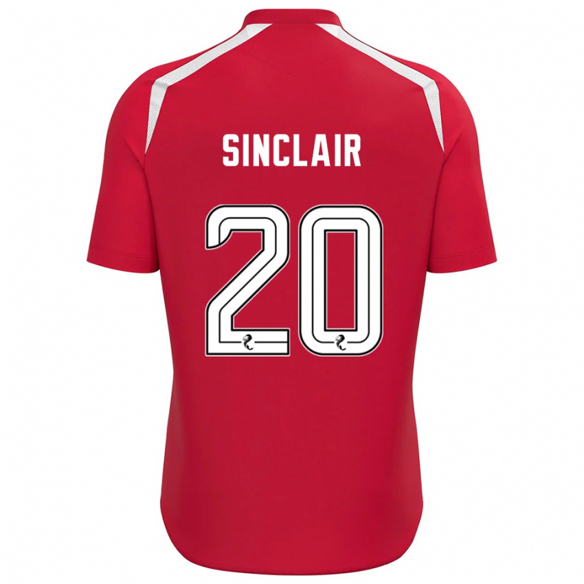 גברים רוס סינקלייר #20 לבן אדום חולצת שוער 2025/26 חולצה קצרה