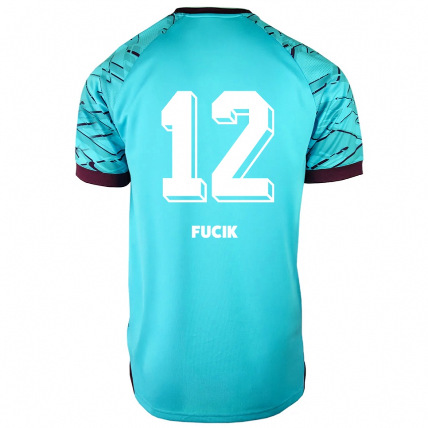 גברים Miles Fucik #12 תכלת סגול חולצת שוער 2025/26 חולצה קצרה