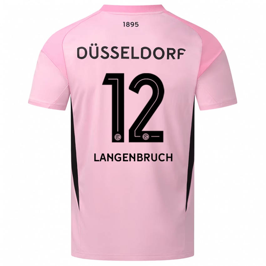 גברים Linus Langenbruch #12 ורוד שחור חולצת שוער 2025/26 חולצה קצרה