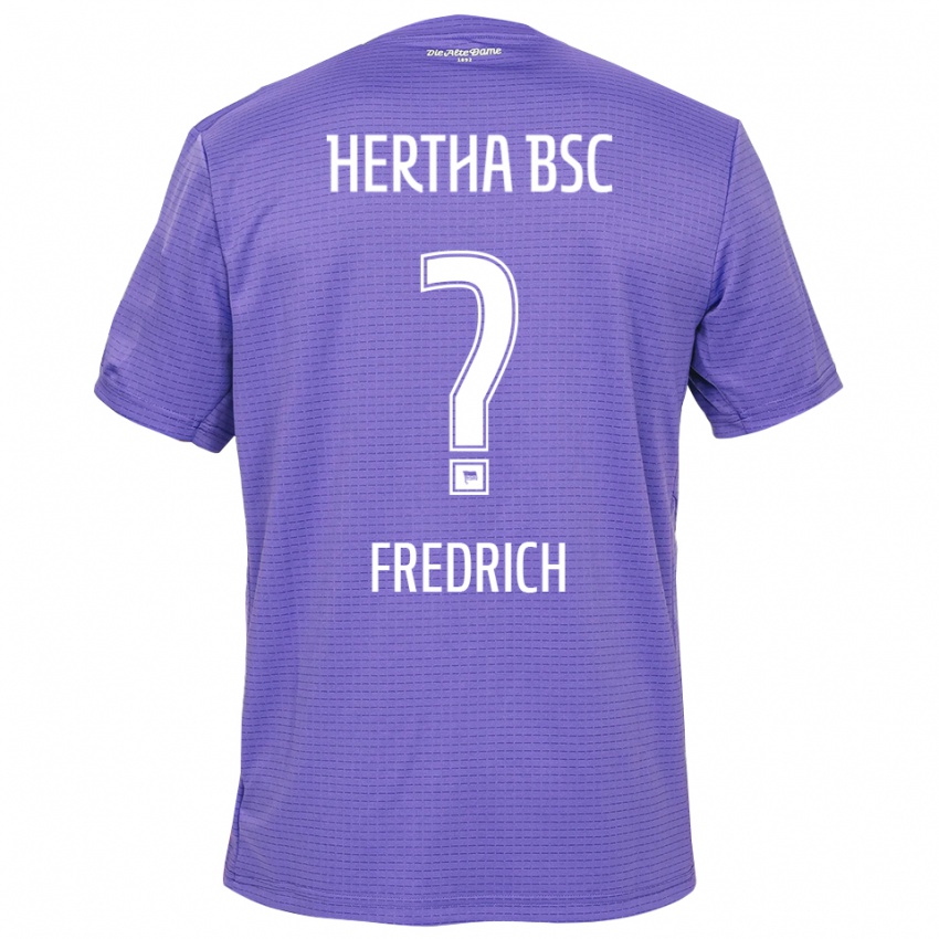 גברים Marco Fredrich #0 סגול לבן חולצת שוער 2025/26 חולצה קצרה