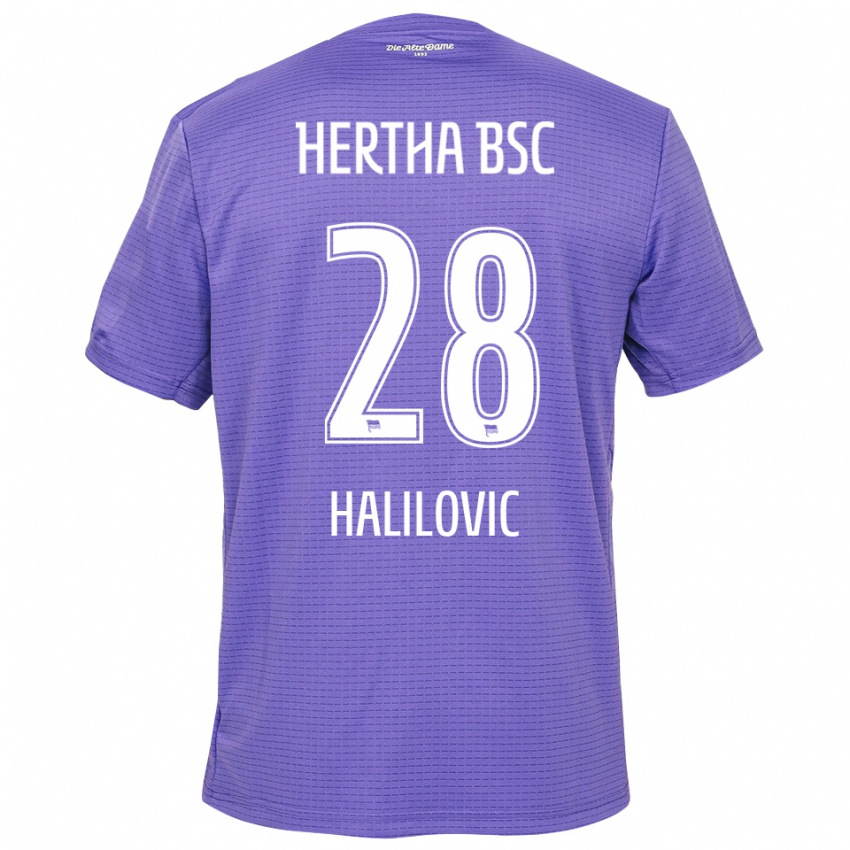 גברים דין חלילוביץ׳ #28 סגול לבן חולצת שוער 2025/26 חולצה קצרה