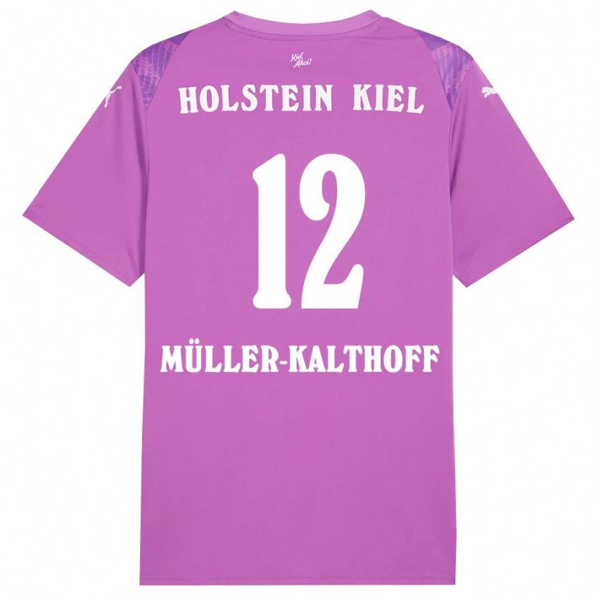 גברים Henrie Müller-Kalthoff #12 סגול לבן חולצת שוער 2025/26 חולצה קצרה