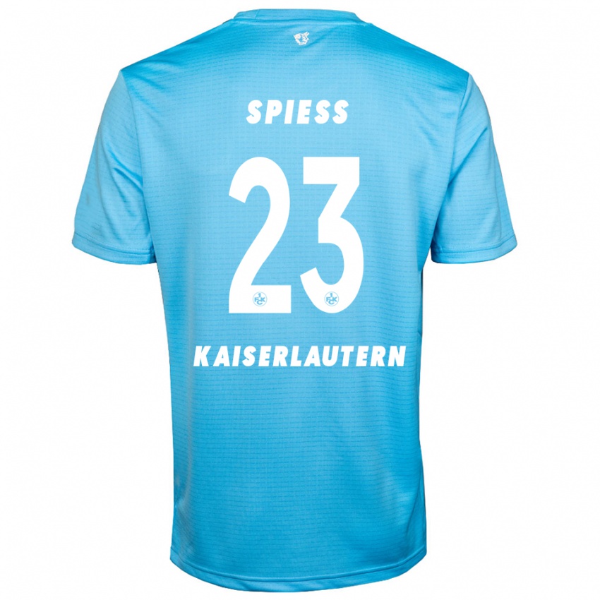 גברים Louis Spieß #23 תכלת לבן חולצת שוער 2025/26 חולצה קצרה