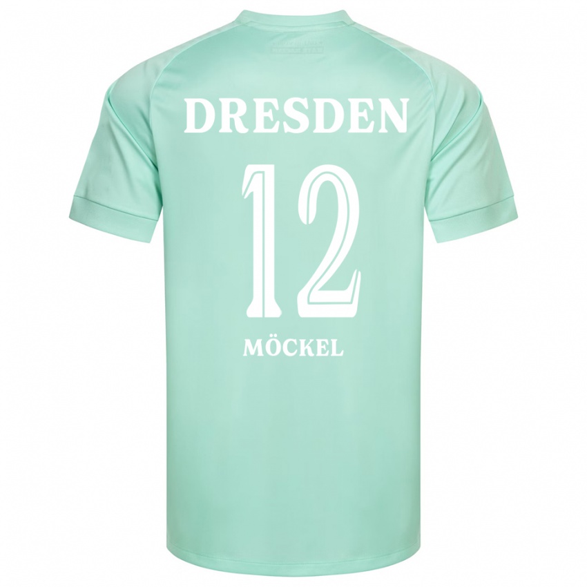 גברים Richard Möckel #12 ירוק בהיר לבן חולצת שוער 2025/26 חולצה קצרה