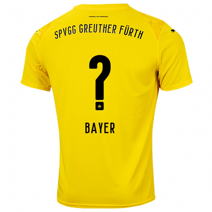 גברים Lisa Bayer #0 צהוב שחור חולצת שוער 2025/26 חולצה קצרה