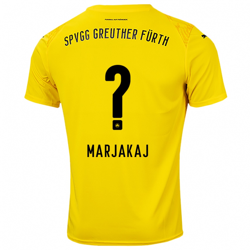 גברים Sabina Marjakaj #0 צהוב שחור חולצת שוער 2025/26 חולצה קצרה