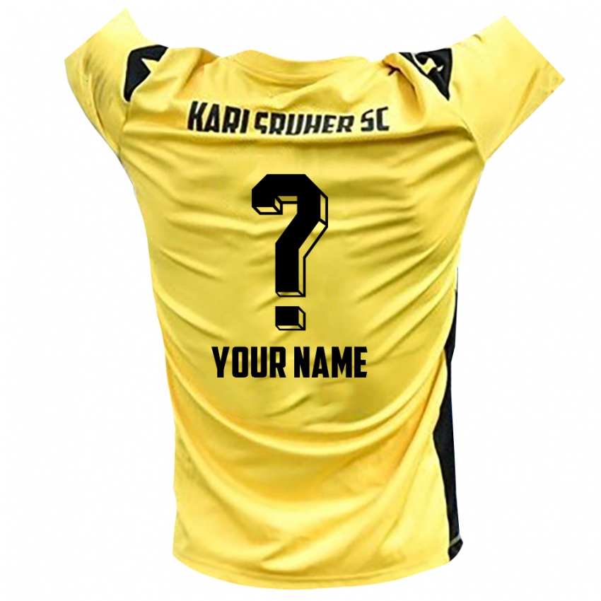 גברים קרלסרוהה צהוב שחור חולצת שוער 2025/26 חולצה קצרה