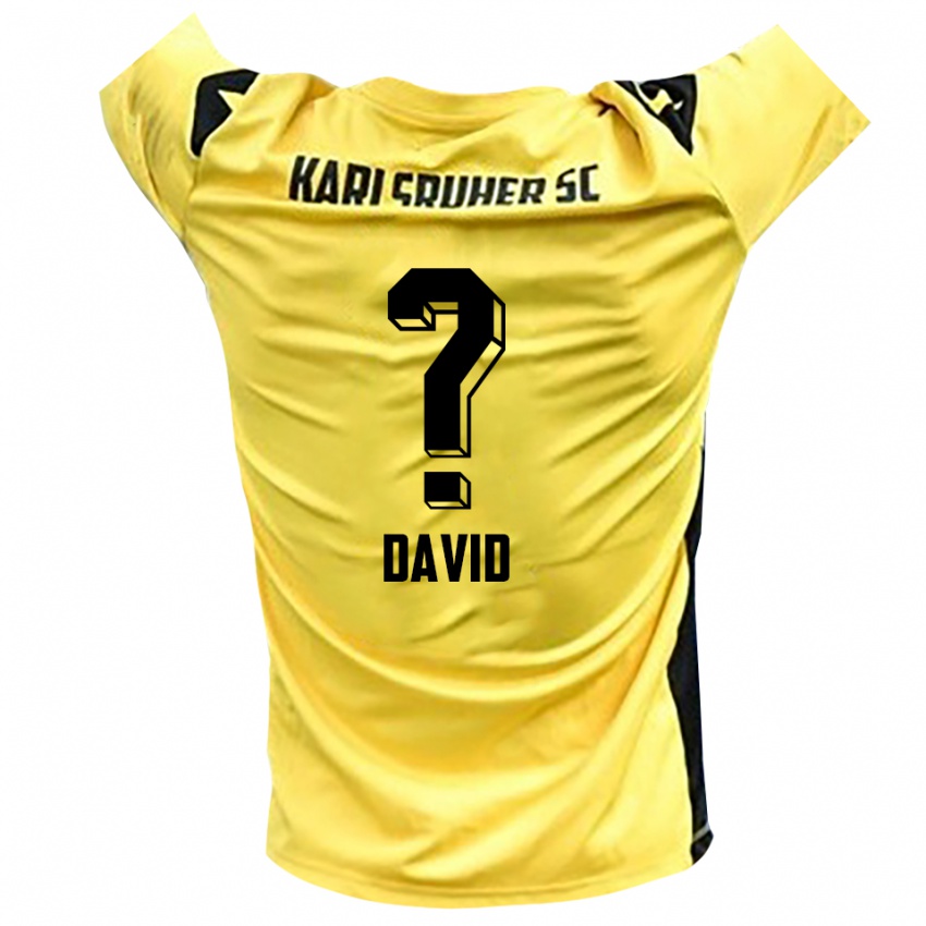 גברים Christin David #0 צהוב שחור חולצת שוער 2025/26 חולצה קצרה