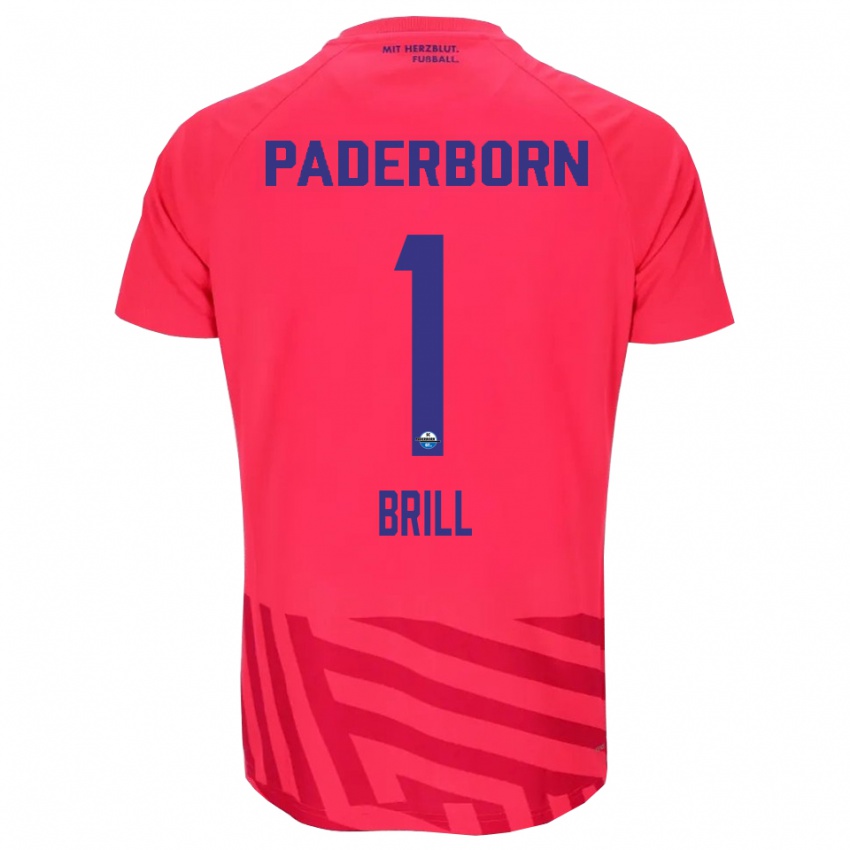 גברים Moritz Brill #1 אדום שחור חולצת שוער 2025/26 חולצה קצרה