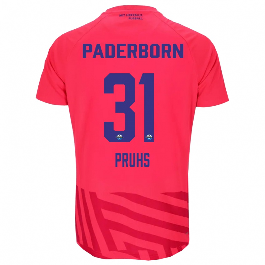 גברים פלוריאן פרוס #31 אדום שחור חולצת שוער 2025/26 חולצה קצרה