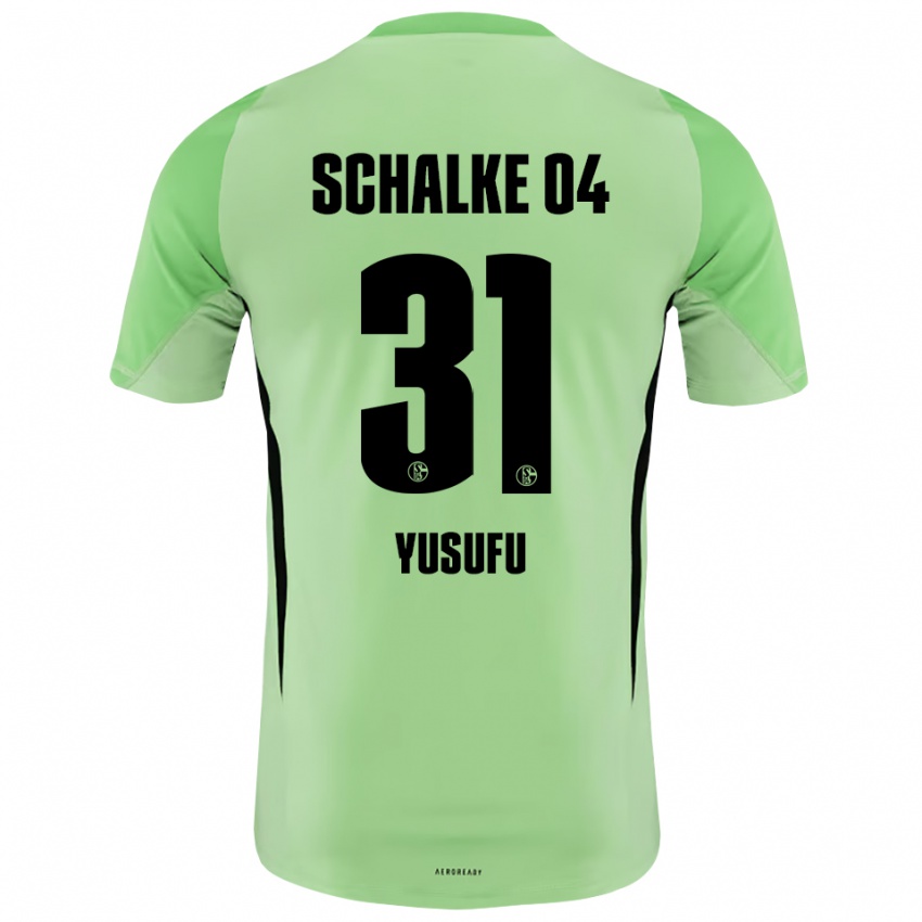 גברים Faaris Yusufu #31 ירוק בהיר שחור חולצת שוער 2025/26 חולצה קצרה