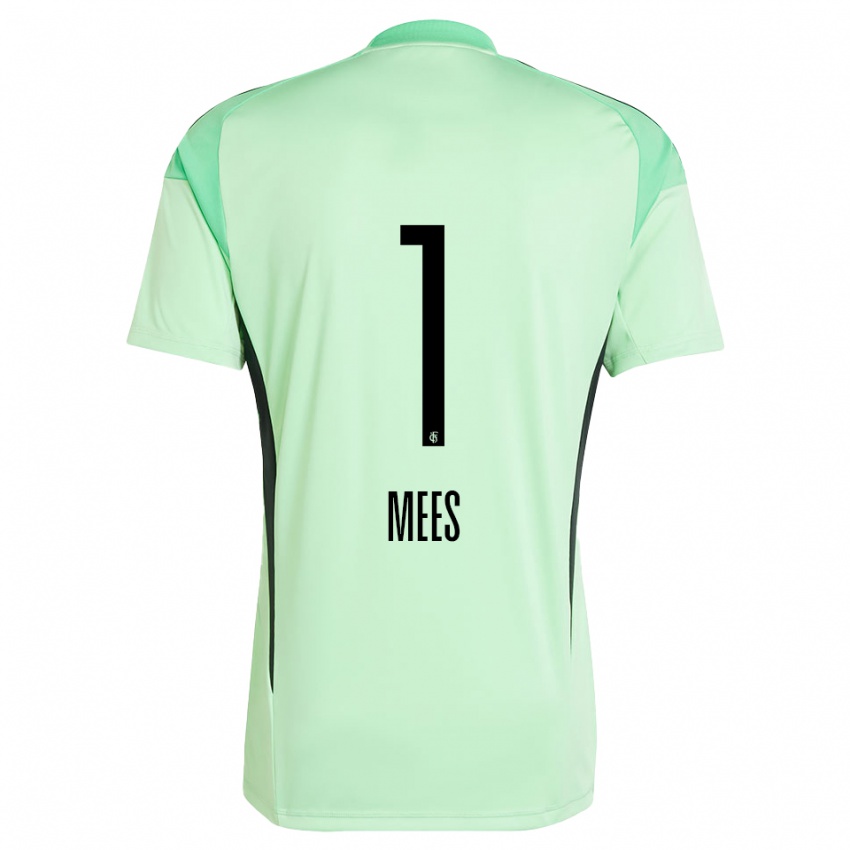 גברים Alexander Mees #1 ירוק בהיר שחור חולצת שוער 2025/26 חולצה קצרה