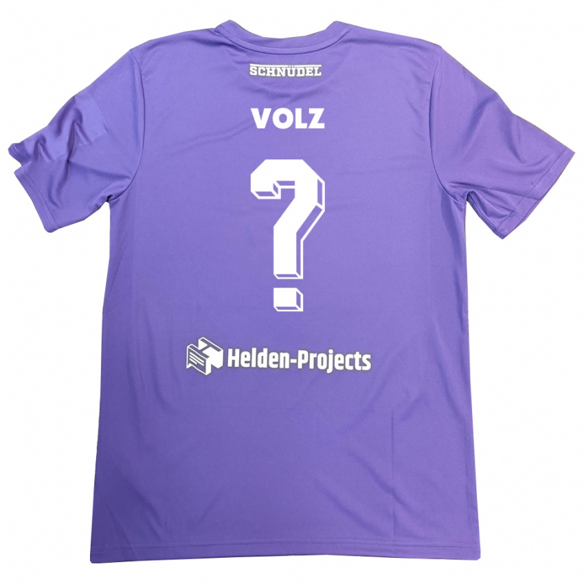 גברים Jule Volz #0 סגול לבן חולצת שוער 2025/26 חולצה קצרה