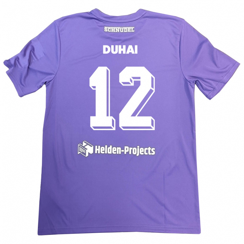 גברים קונסטנטין דוהאי #12 סגול לבן חולצת שוער 2025/26 חולצה קצרה