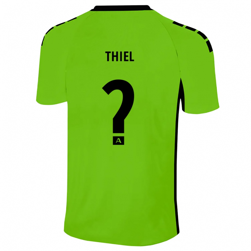 גברים David Thiel #0 ירוק דשא שחור חולצת שוער 2025/26 חולצה קצרה