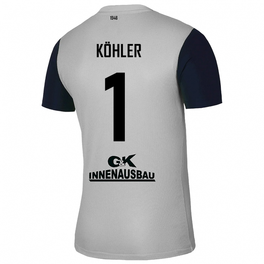 גברים Lucas Köhler #1 אפור שחור חולצת שוער 2025/26 חולצה קצרה