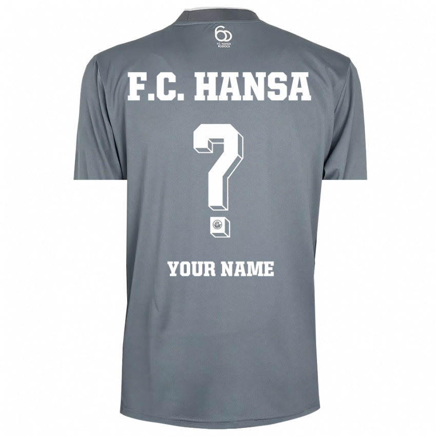 גברים הנזה רוסטוק אפור בהיר לבן חולצת שוער 2025/26 חולצה קצרה