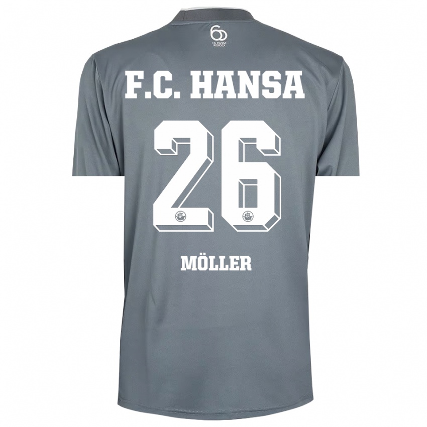 גברים אנדראס מולר #26 אפור בהיר לבן חולצת שוער 2025/26 חולצה קצרה