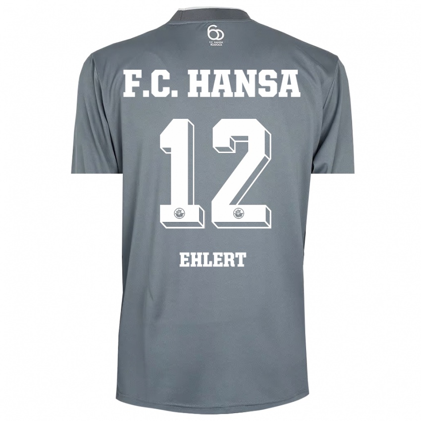 גברים יונס אהלרט #12 אפור בהיר לבן חולצת שוער 2025/26 חולצה קצרה