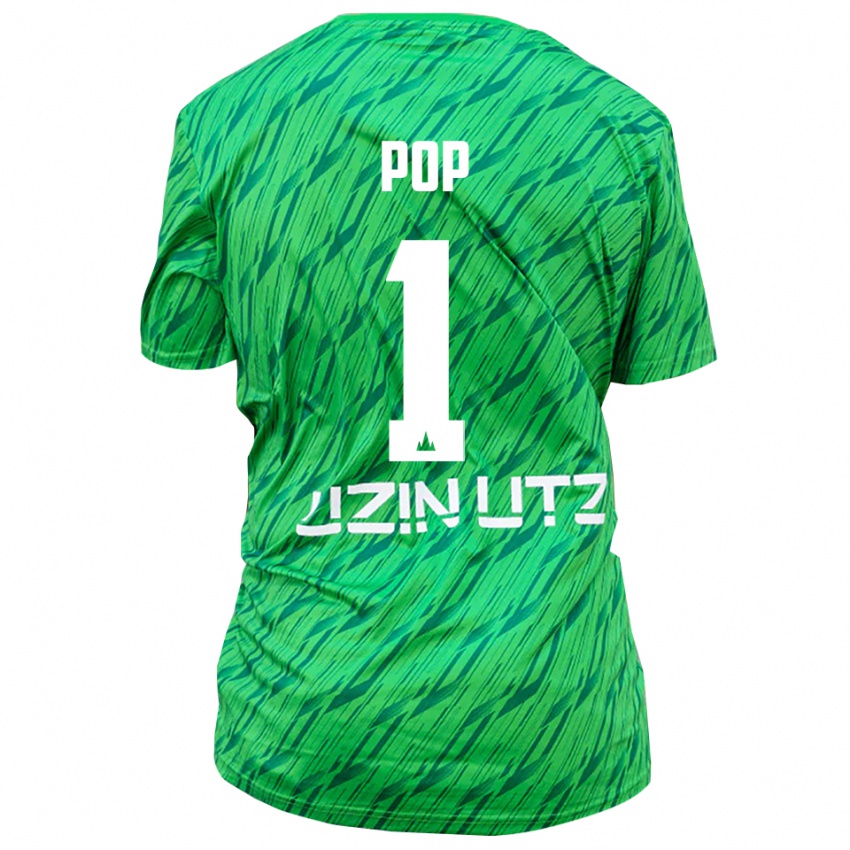 גברים Nico Pop #1 ירוק אדום חולצת שוער 2025/26 חולצה קצרה