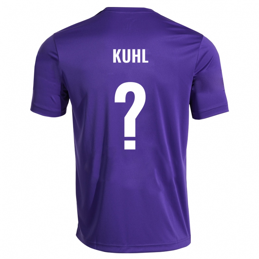 גברים Jasmin Kuhl #0 סגול לבן חולצת שוער 2025/26 חולצה קצרה