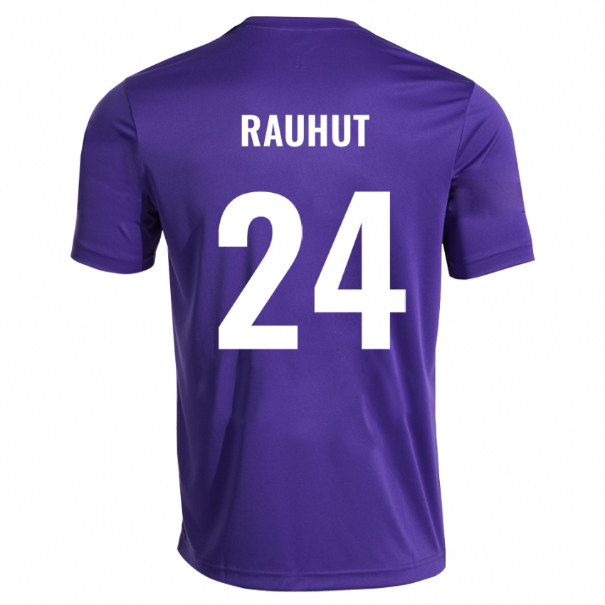 גברים קווין ראוהוט #24 סגול לבן חולצת שוער 2025/26 חולצה קצרה