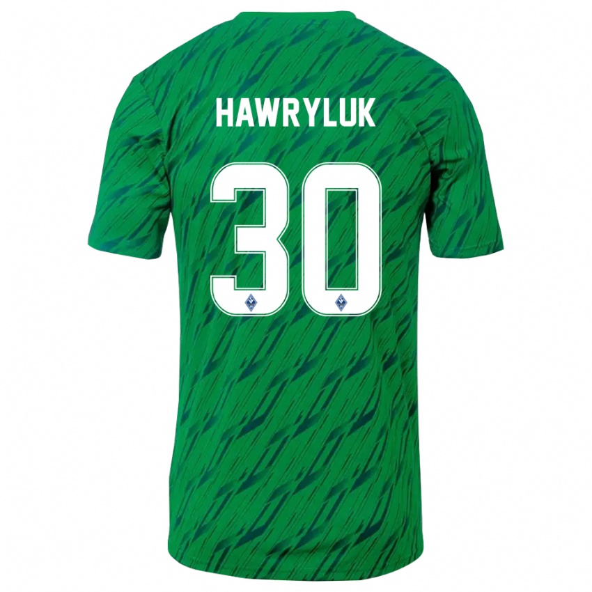 גברים לוסיאן הורילוק #30 ירוק לבן חולצת שוער 2025/26 חולצה קצרה