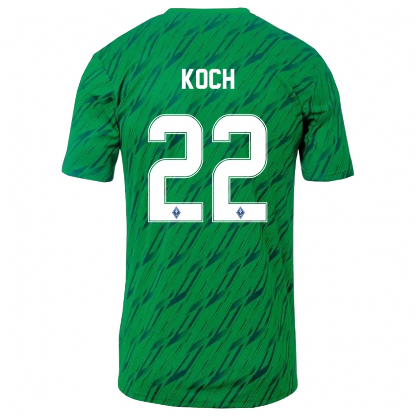 גברים Nico Koch #22 ירוק לבן חולצת שוער 2025/26 חולצה קצרה