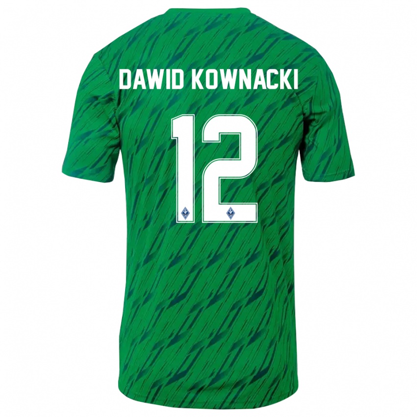 גברים Jakub Dawid Kownacki #12 ירוק לבן חולצת שוער 2025/26 חולצה קצרה