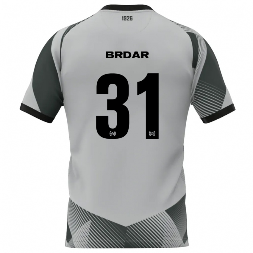 גברים נואה פיליפ ברדאר #31 אפור בהיר לבן חולצת שוער 2025/26 חולצה קצרה