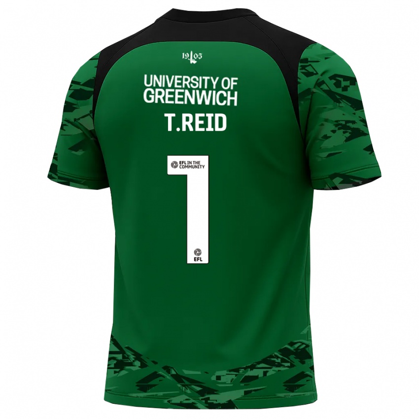 גברים טומי ריד #1 ירוק שחור חולצת שוער 2025/26 חולצה קצרה