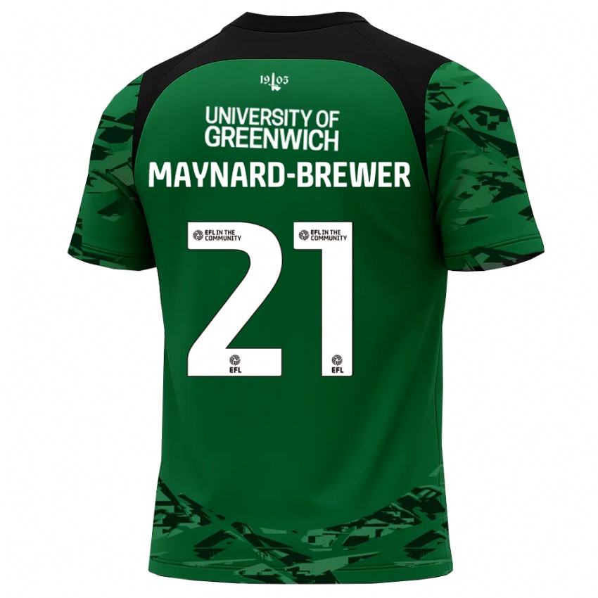 גברים אשלי מיינרד-ברואר #21 ירוק שחור חולצת שוער 2025/26 חולצה קצרה