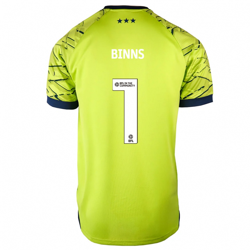 גברים Charlie Binns #1 ירוק צהוב חולצת שוער 2025/26 חולצה קצרה