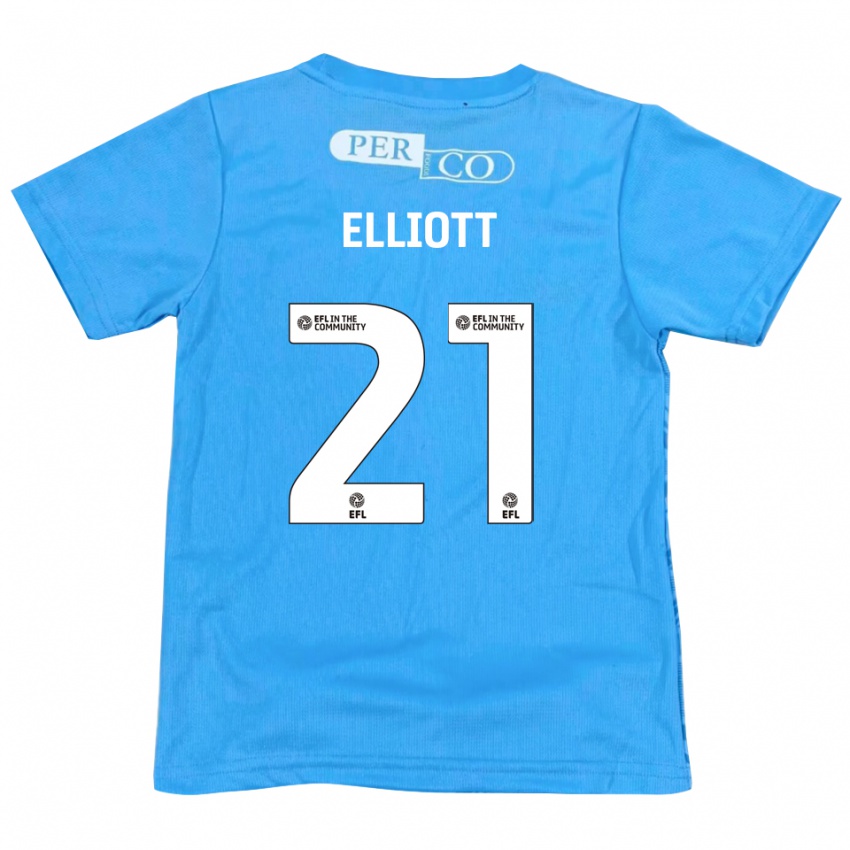 גברים פליקס אליוט #21 כחול לבן חולצת שוער 2025/26 חולצה קצרה