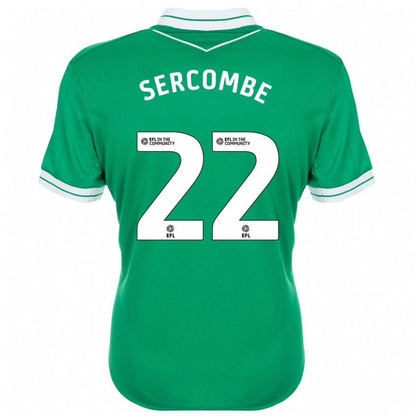 גברים פריס סרקומבה #22 ירוק לבן חולצת שוער 2025/26 חולצה קצרה