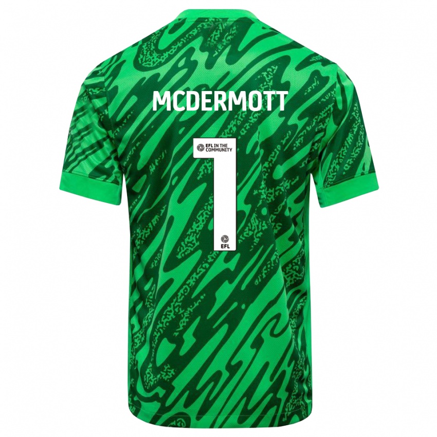 גברים קונאל מקדרמוט #1 ירוק יער חולצת שוער 2025/26 חולצה קצרה