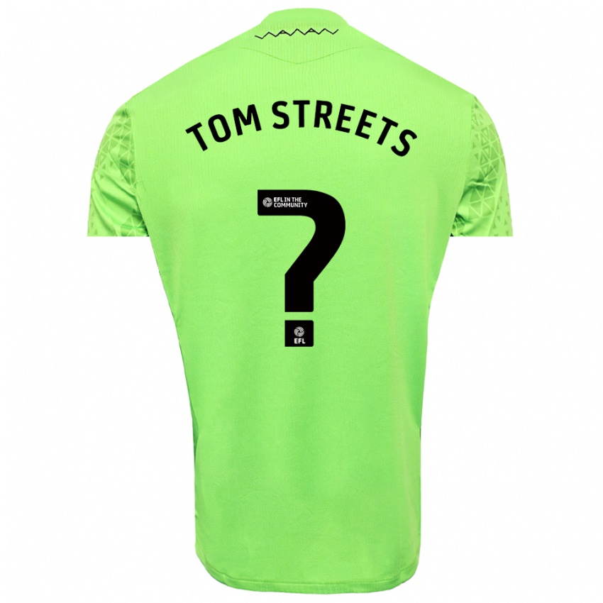 גברים Tom Streets #0 שחור ירוק ליים חולצת שוער 2025/26 חולצה קצרה