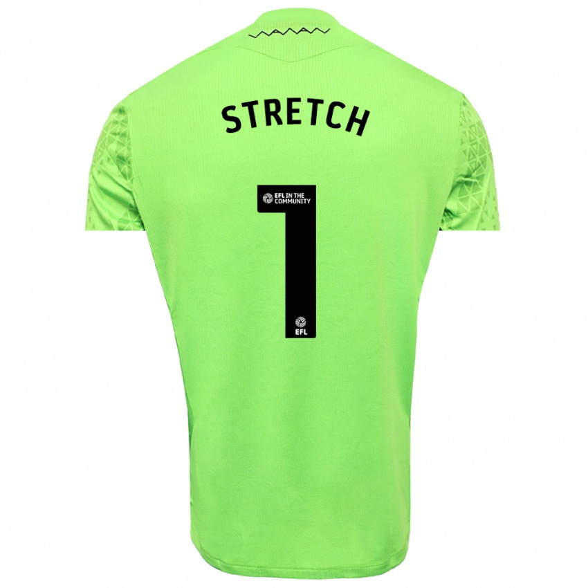 גברים לוגאן סטרץ׳ #1 שחור ירוק ליים חולצת שוער 2025/26 חולצה קצרה