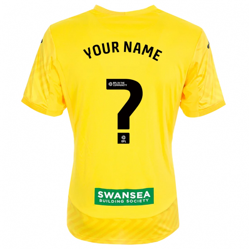 גברים סוונסי סיטי צהוב שחור חולצת שוער 2025/26 חולצה קצרה