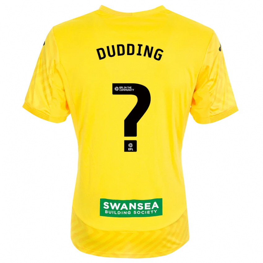 גברים אייזק דודינג #0 צהוב שחור חולצת שוער 2025/26 חולצה קצרה