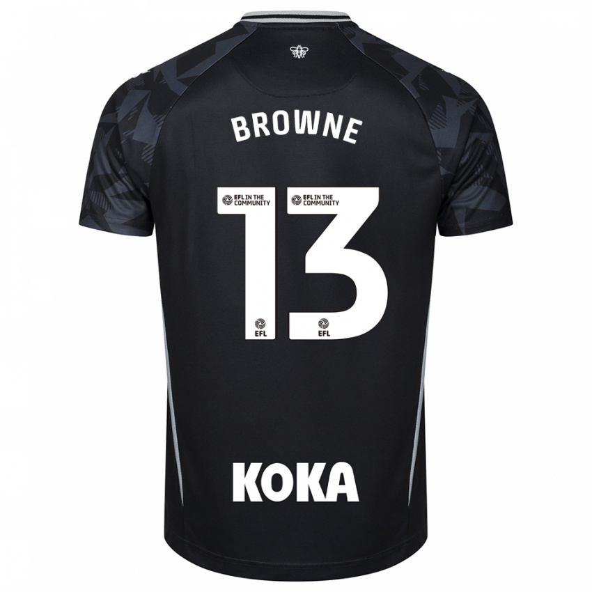 גברים Roraigh Browne #13 כחול שחור חולצת שוער 2025/26 חולצה קצרה