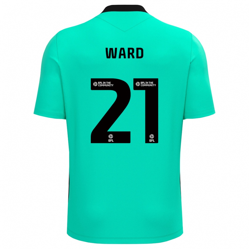 גברים דני וורד #21 טורקיז בינוני חולצת שוער 2025/26 חולצה קצרה