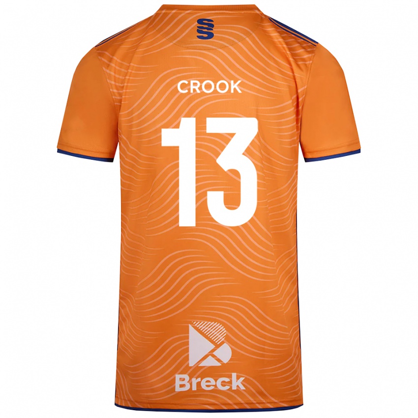 גברים Millie Crook #13 שחור כתום חולצת שוער 2025/26 חולצה קצרה