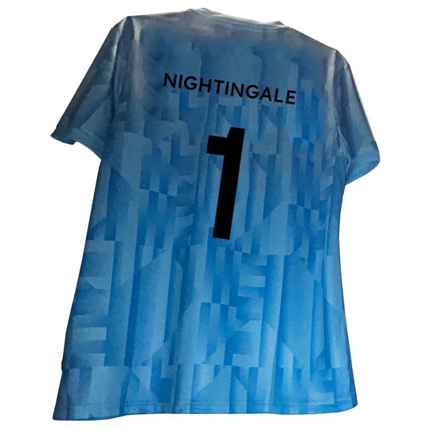 גברים Ben Nightingale #1 לבן כחול חולצת שוער 2025/26 חולצה קצרה