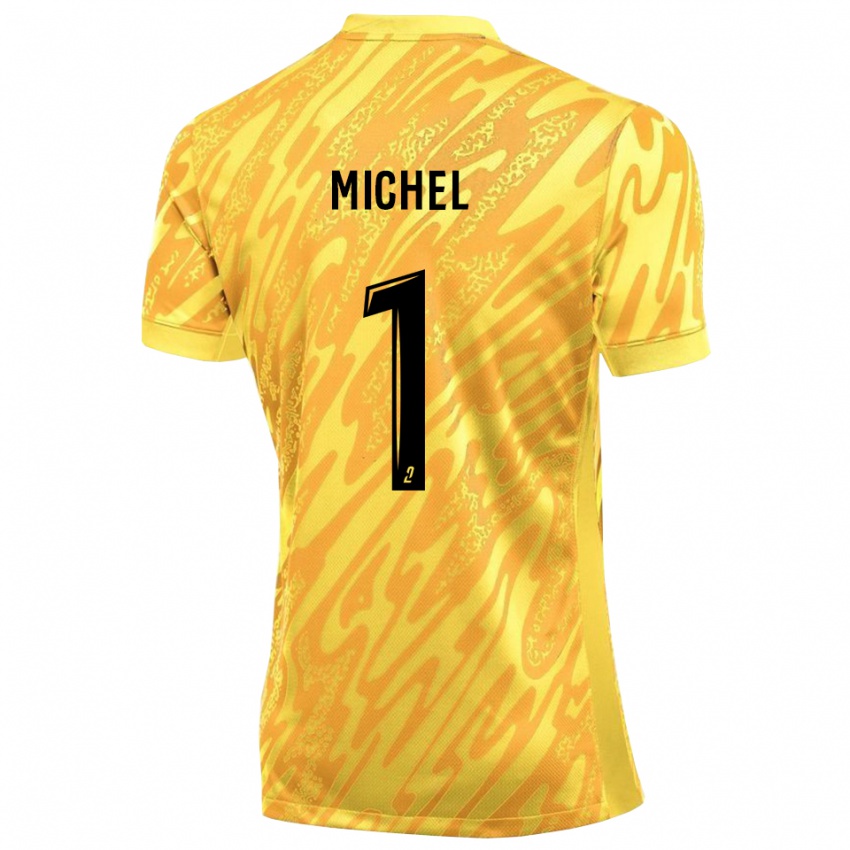 גברים Mathieu Michel #1 צהוב כתום חולצת שוער 2025/26 חולצה קצרה