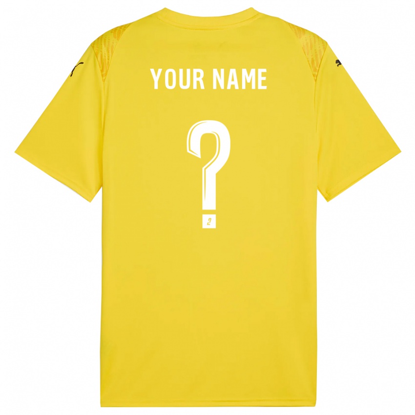 גברים אמיין לבן צהוב חולצת שוער 2025/26 חולצה קצרה