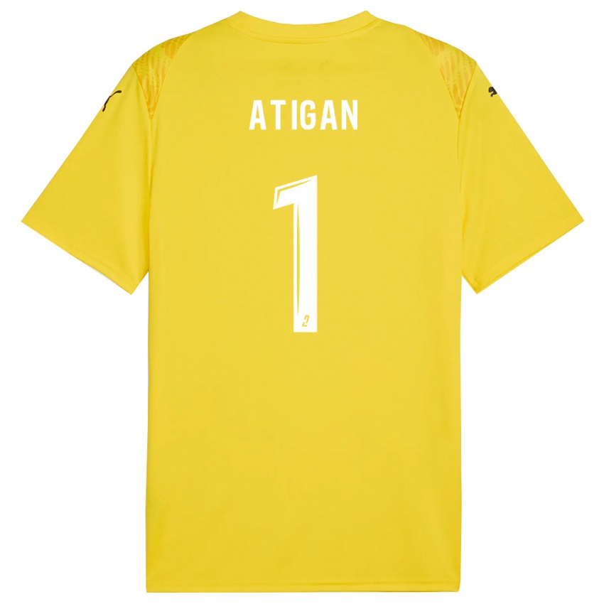 גברים Aydin Atigan #1 לבן צהוב חולצת שוער 2025/26 חולצה קצרה