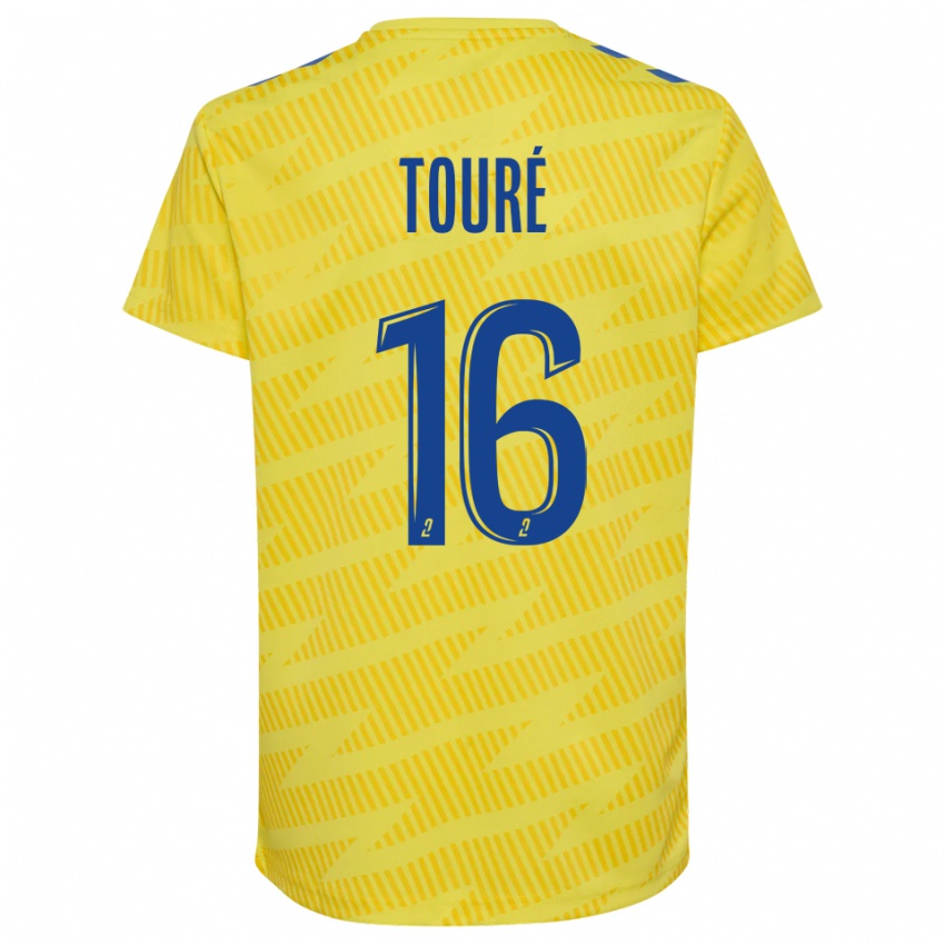 גברים איסיאקה טורה #16 כחול צהוב חולצת שוער 2025/26 חולצה קצרה