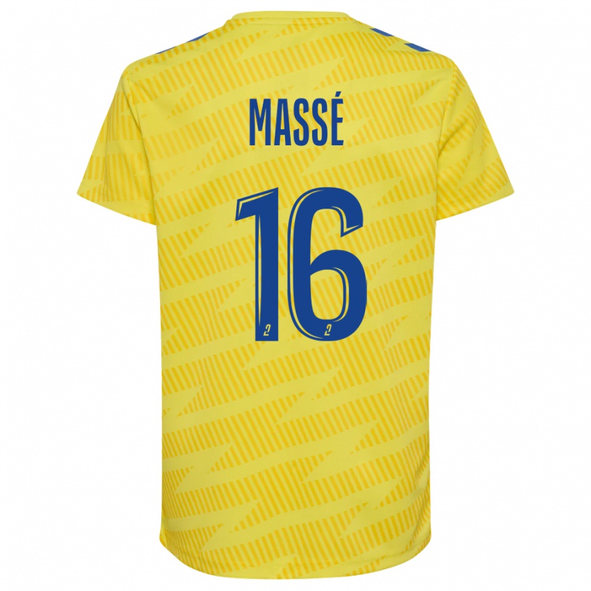 גברים Maël Massé #16 כחול צהוב חולצת שוער 2025/26 חולצה קצרה